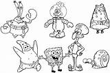 Free Spongebob Characters Coloring Pages Download  sketch template
