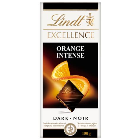 Lindt EXCELLENCE Orange Intense Dark Chocolate Bar, 100g