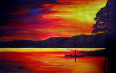 SUNSETS AND SUNRISES | lyndeutsch | Sunset painting, Sunrise painting ...