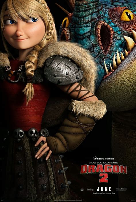 How to Train Your Dragon 2: Astrid and Stormfly Character Poster | Jori ...