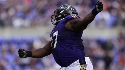 Michael Pierce Giving 'Ravens' Offensive Linemen Fits'