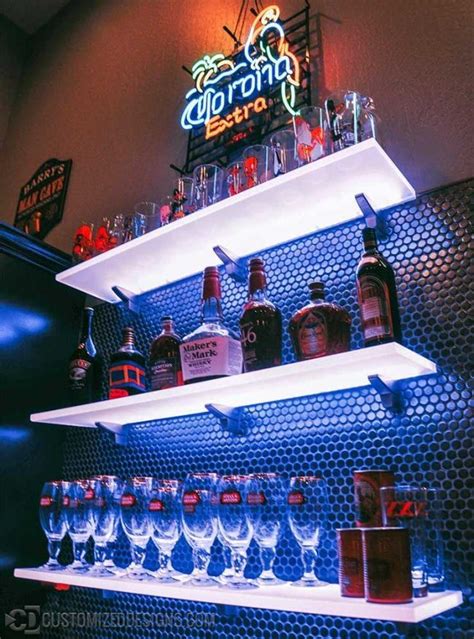 Lighted Display Shelving for Bars, Nightclubs, Restaurants and More! | Light display, Home bar ...