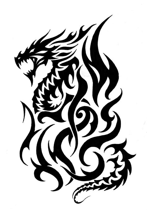 Fire Breathing Dragon Tattoo - Cliparts.co