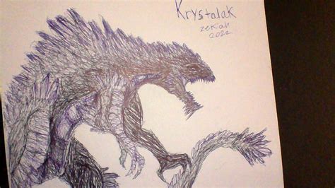 A drawing of Krystalak from Godzilla Unleashed. : Monsterverse