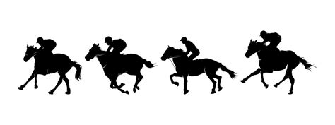 Collection silhouette horse race 13482521 Vector Art at Vecteezy