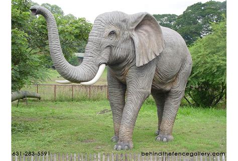 Giant Elephant Statue with Trunk Up Large Elephant with Trunk Up Statue