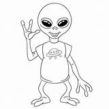Coloring Book Alien Illustrations Royalty Free Vector Graphics & Clip  sketch template
