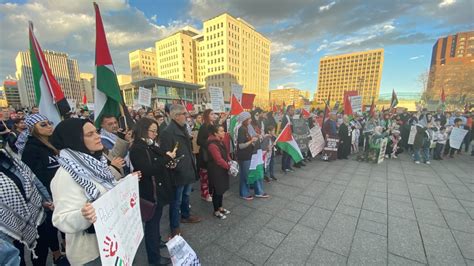 Hundreds protest Israel-Hamas war at Alberta legislature | CTV News