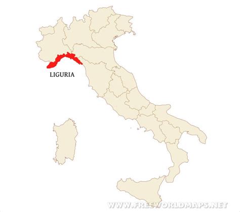 Liguria Physical Map