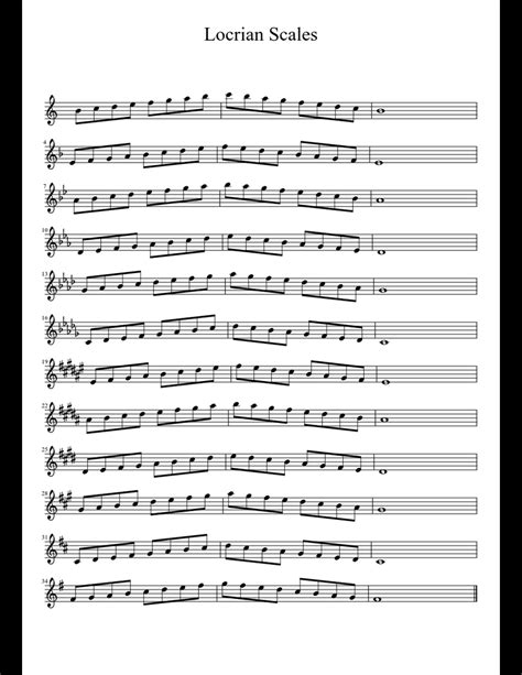 Locrian Scales sheet music download free in PDF or MIDI