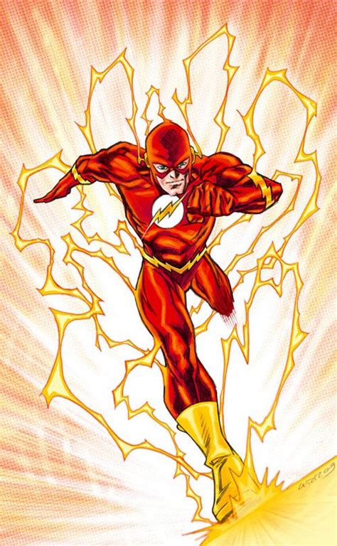 The Flash runs really fast like hot particles Comic Book Characters ...