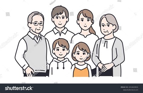 Simple Vector Illustration Material Smiling Family Stock Vector ...