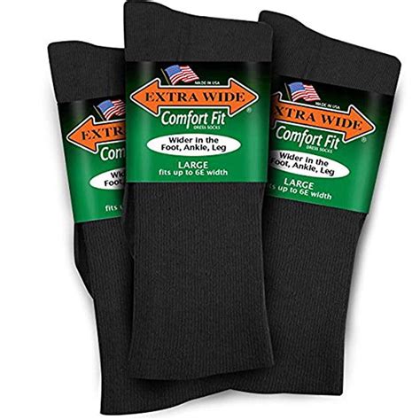 Big & Tall Men's Extra Wide Socks Athletic Crew Size 12-16 BLACK 3-Pack #1214B - Walmart.com