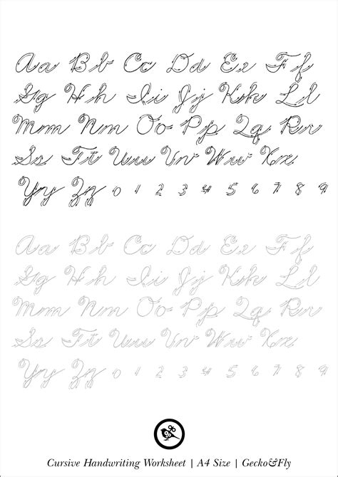 Abc Cursive Handwriting Worksheets 4 Cursive Alphabet Handwriting ...