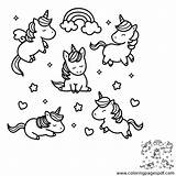 Coloring Page Of Small Cute Unicorn Emojis sketch template
