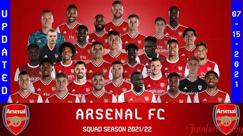 Arsenal FC Squad 2021/2022 Premier League. - Jambo Daily