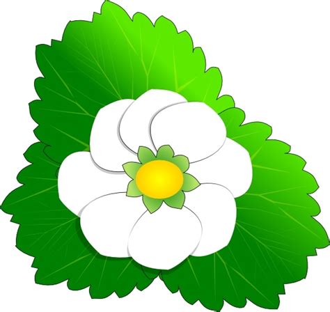Strawberry Flower clip art Free vector in Open office drawing svg ( .svg ) vector illustration ...