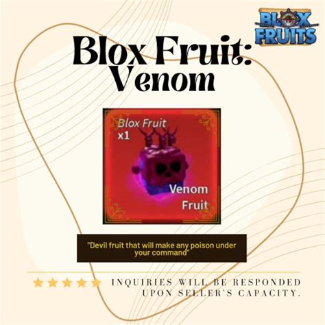 Venom Blox Fruits read Description - Etsy