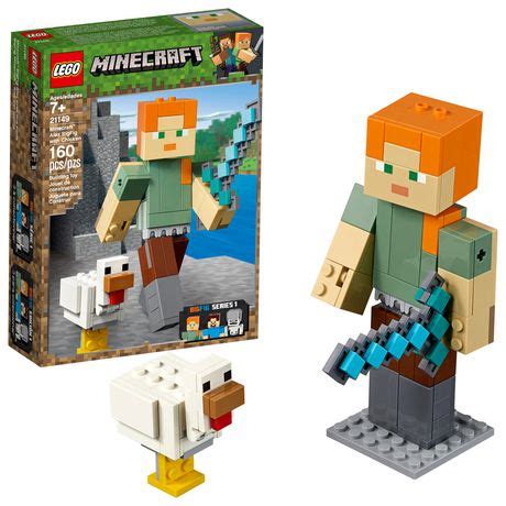 LEGO Minecraft Alex BigFig with Chicken 21149 Building Kit (160 Piece ...