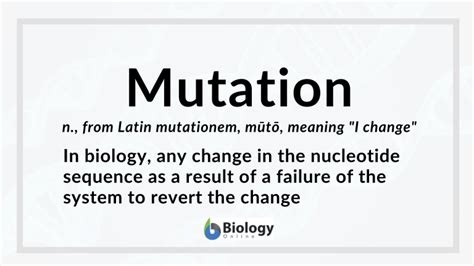 Mutation Definition and Examples - Biology Online Dictionary