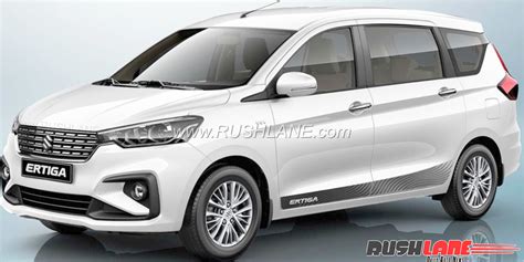 New Maruti Ertiga MPV for India white colour top-end variant reveals sporty design