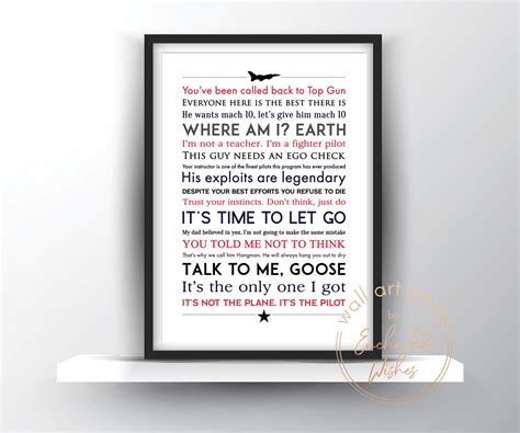 Top Gun: Maverick Quotes Print - Wall Art