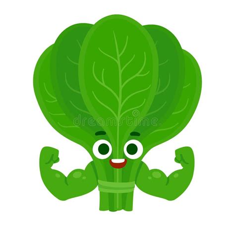 Funny spinach character stock vector. Illustration of bunch - 140324469