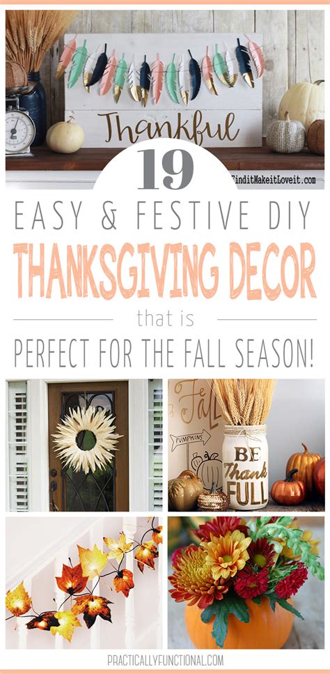 19 Simple DIY Thanksgiving Decorations – Practically Functional