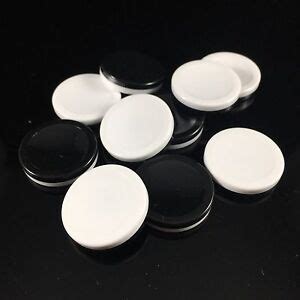 10 Othello Game Pieces Replacement Black and White Discs Chips Tokens ...