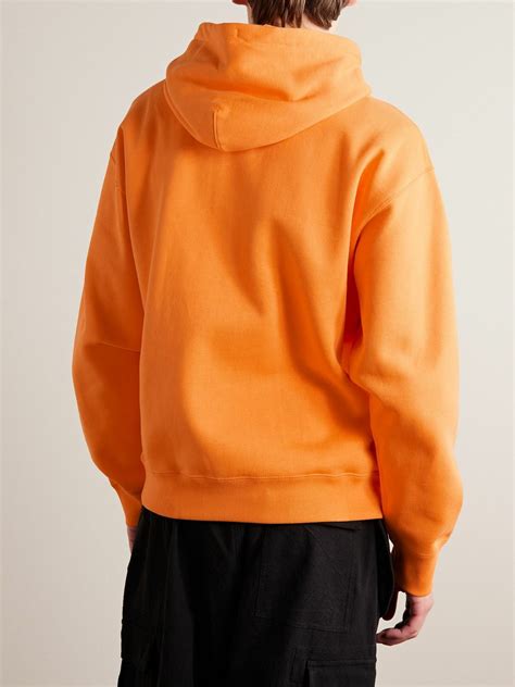 Nike - Solo Swoosh Cotton-Jersey Hoodie - Orange Nike