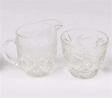 Cream & Sugar Set - Glass - Action Party Rental Ltd.