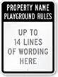 Playground Rules Signs - Parental Supervision Required Signs