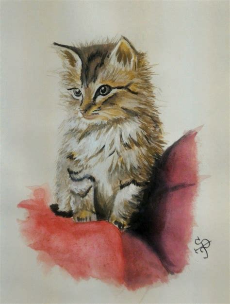 Cute kitten done using watercolors | Kittens cutest, Kitten, Watercolor