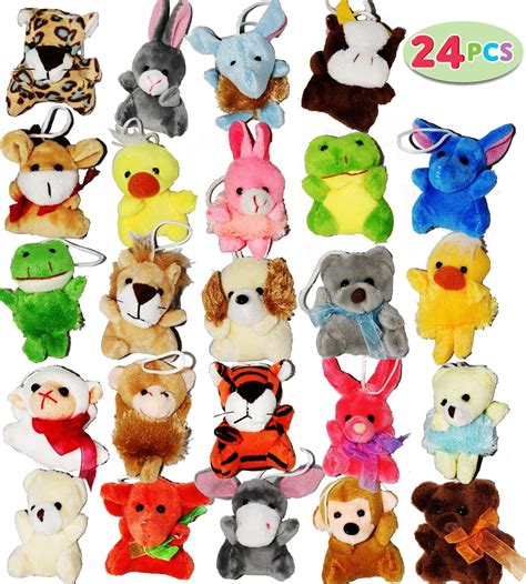 Joyin Toy 24 Pack of Mini Animal Plush Toy Assortment (24 units 3" each) Kids Party Favors ...