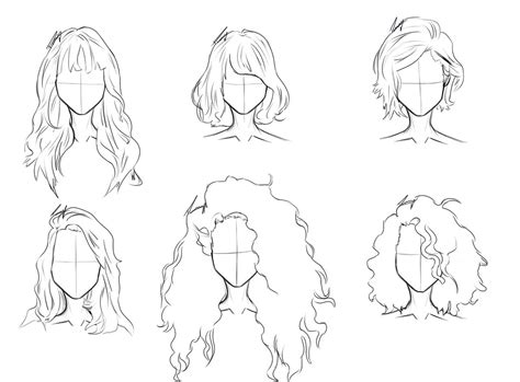 Female Wavy Hair Drawing Reference You can edit any of drawings via our ...