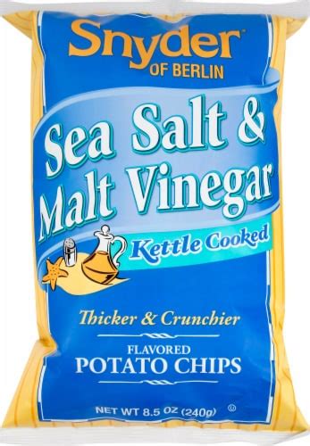 Snyder of Berlin Sea Salt & Malt Vinegar Kettle Chips, 8.5 Oz - Kroger