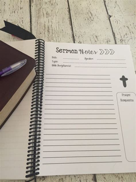 Personalized Sermon Notes Journal