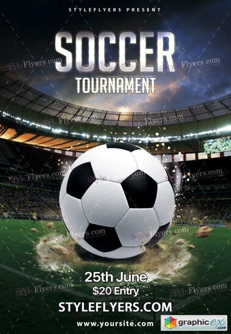 Soccer Tournament PSD Flyer Template » Free Download Vector Stock Image Photoshop Icon