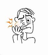 Toothache Cartoon Coloring Page Sketch sketch template