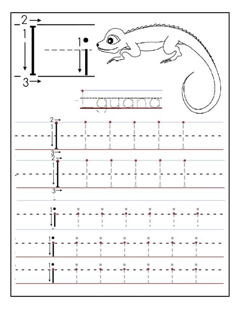 Printable letter I tracing worksheets for preschool - Preschool Crafts