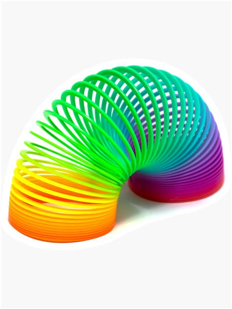 "Rainbow Slinky " Sticker by maniacalrobot | Redbubble