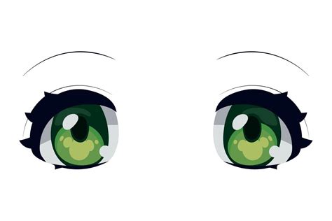 anime green eyes 11484187 Vector Art at Vecteezy