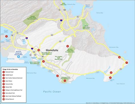 Honolulu Map, Hawaii - GIS Geography