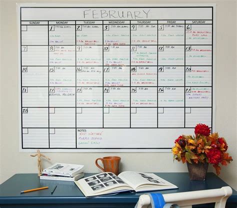 Officeaid Laminated Jumbo Dry Erase Wall Calendar 36-Inch By 48-Inch - Swiftsly