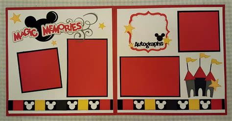 Mickey Memories 12 x 12 Disney Scrapbook Layout Disney Scrapbooking ...