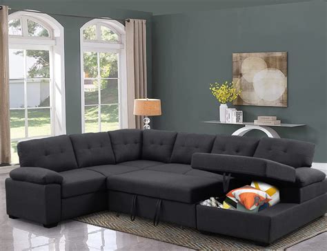 Buy er Couches for Living Room Fabric Sectional Sofa 6 Seater Couch Sectional Furniture Set with ...