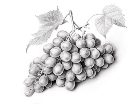 Black And White Drawing Of A Bunch Of Grapes, Coloring Page Grape PNG ...