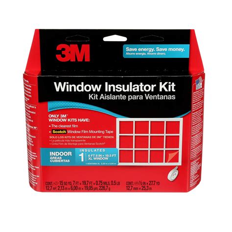 3M Indoor 1-Window Insulation Kit, Clear Window Film for Heat and Cold ...