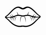 Printable Lips To Color  Coloring Page sketch template