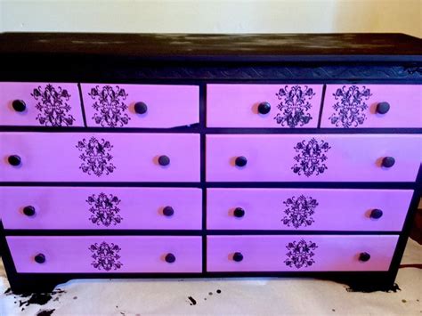 Purple and black gothic dresser makeover. Goth it yourself. Gothic ...